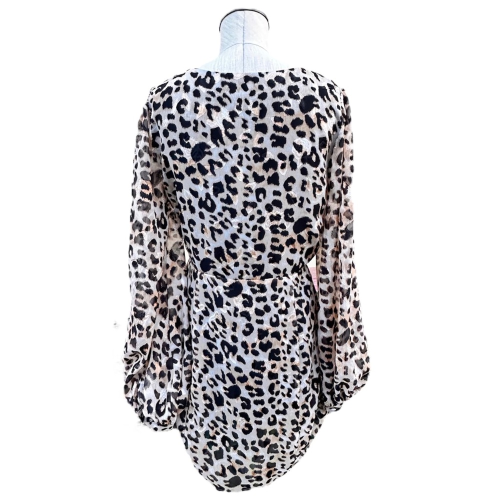 Privacy Please Julissa Button Up Leopard Print Mi… - image 3